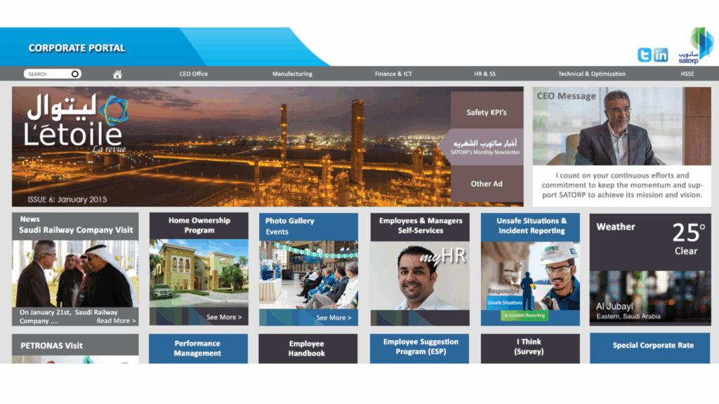 Corporate SharePoint Intranet Portal